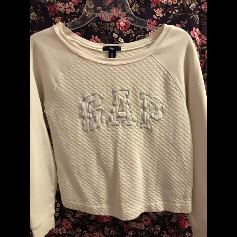 GAP White and Silver Sweater